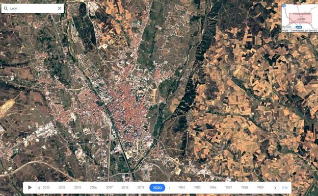 Timelapse: el truco de Google para ver cómo ha cambiado León en 37 años