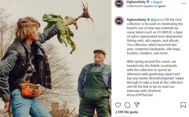 Un jubilado, la nueva imagen de Gucci