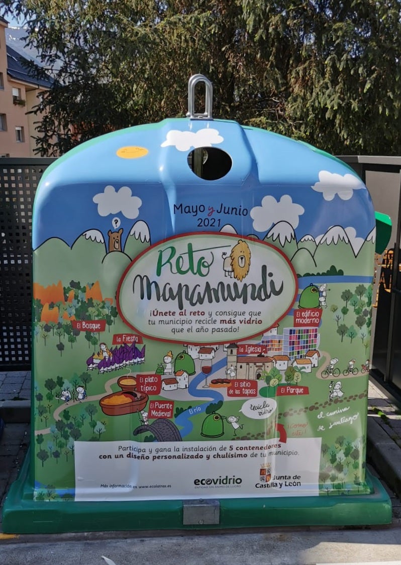 Villablino se une al 'Reto Mapamundi' para que sus vecinos reciclen más vidrio