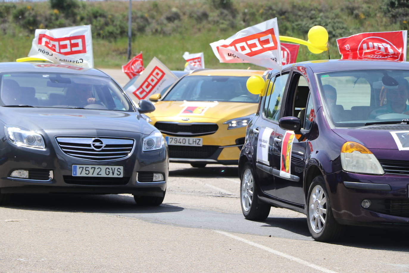 Protesta de Correos en las calles de León