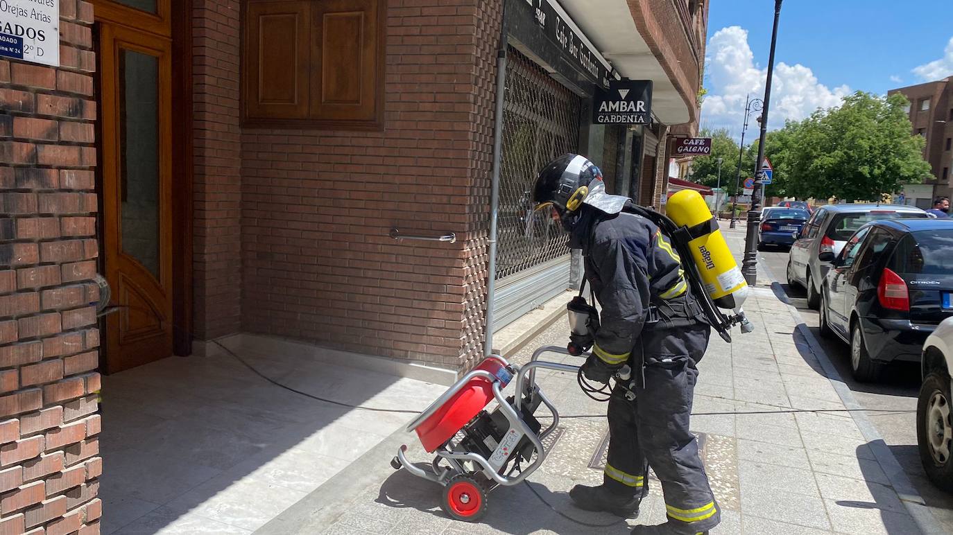 Incendio en una vivienda en León