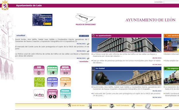 Ciudadanos denuncia que la web del Ayuntamiento de León es «anticuada e inservible»