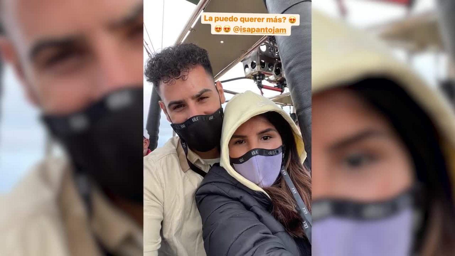 Isa Pantoja y Asraf Beno presumen de amor en globo aerostático