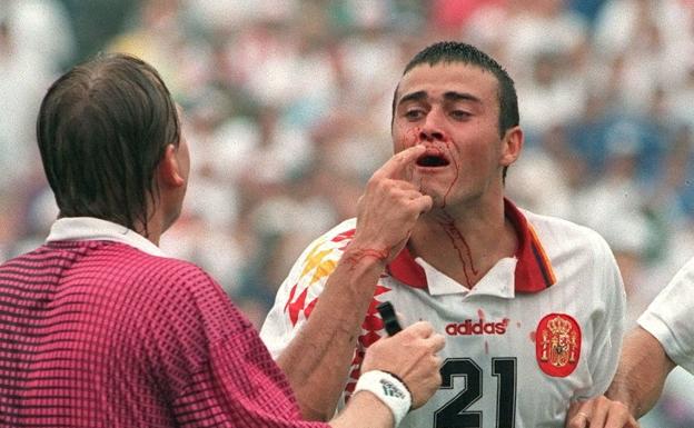 Las lágrimas de Luis Enrique por el codazo de Tassotti en el Mundial de 1994