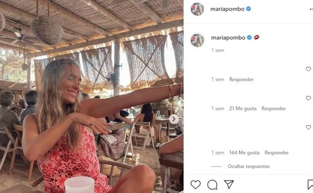 Imagen de a cuenta de Instagram de María Pombo./