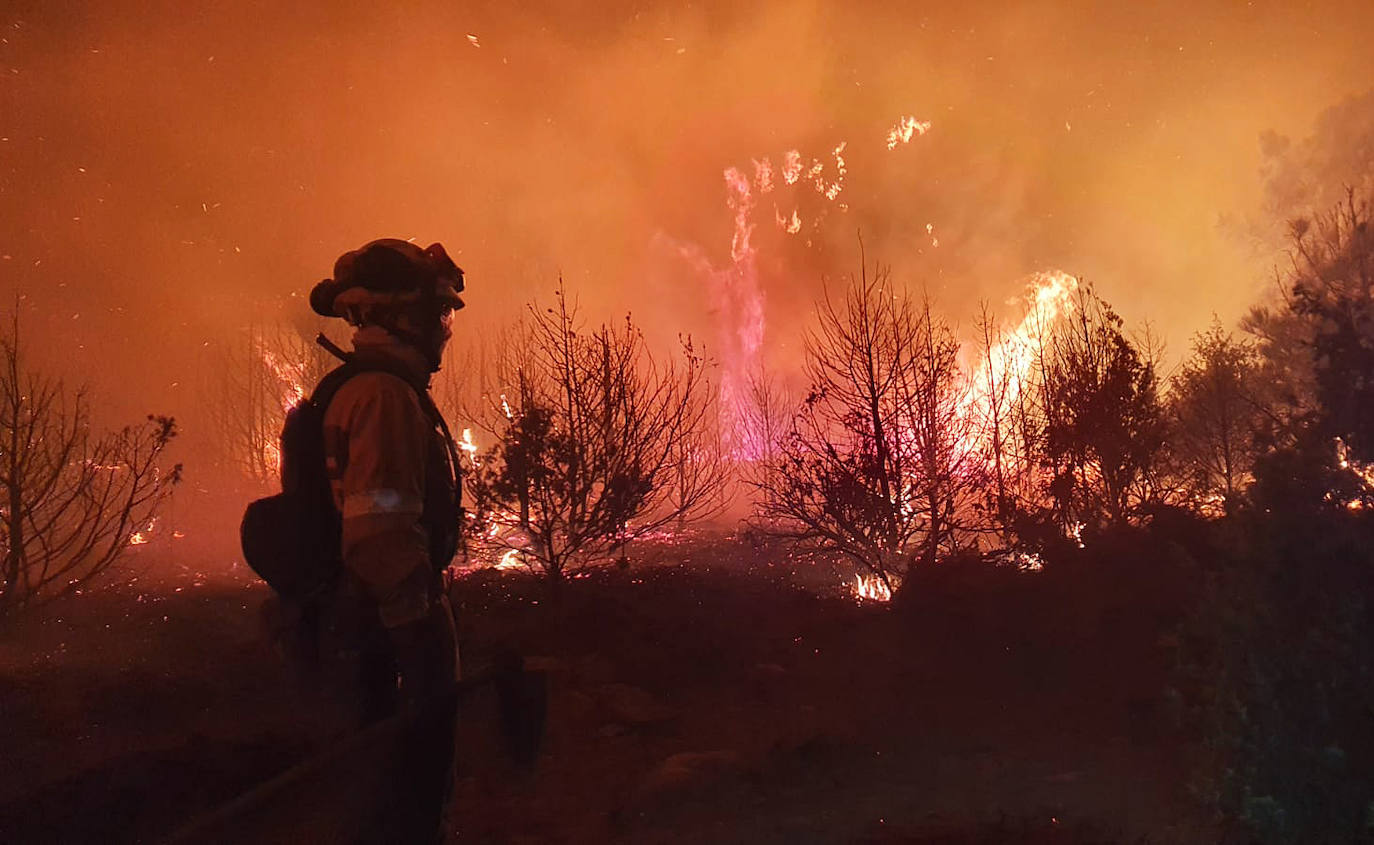 Incendio forestal en El Tiemblo