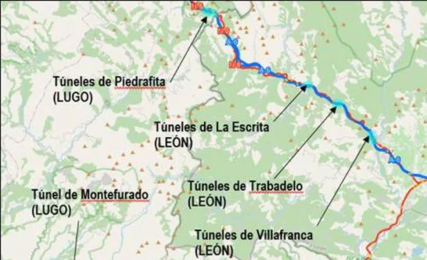 El Gobierno licita las obras de diferentes túneles de la A-6 en la provincia de León