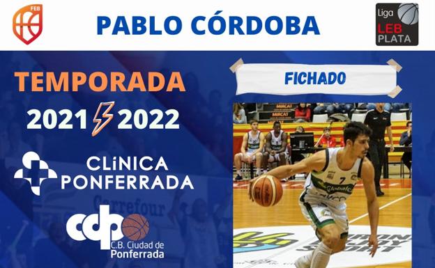 Pablo Córdoba llega al Ciudad de Ponferrada con la ambición de aportar su anotación