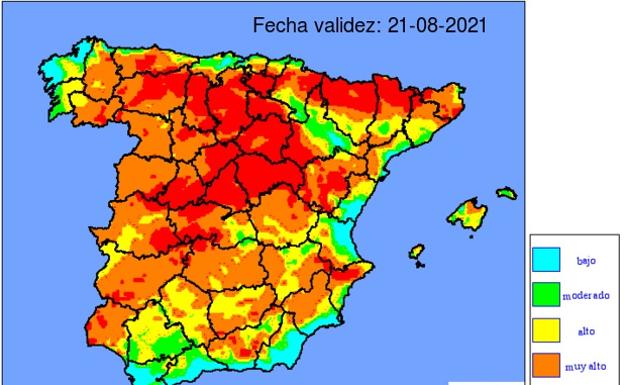 La provincia de León estará en riesgo alto o extremo por incendios durante todo el fin de semana