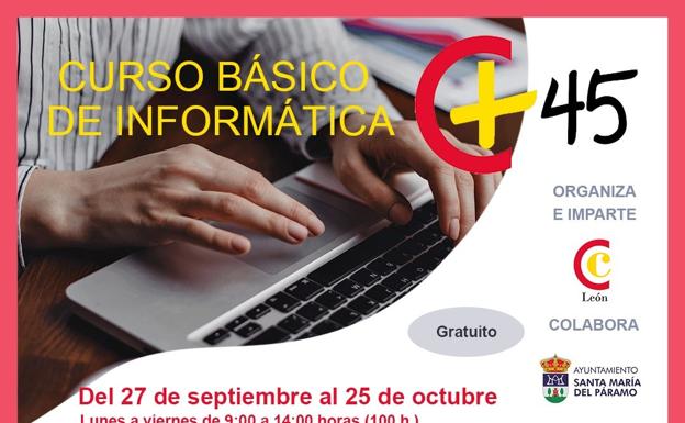 Santa María del Páramo imparte un curso básico de informática para desempleados entre 45 y 60 años