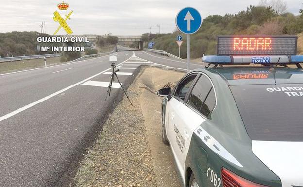 Detenido tras ser detectado a 214 por hora en la A-62 a su paso por Canillas de Abajo