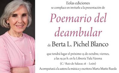 La berciana Berta Pichel presenta su libro 'Poemario del deambular'