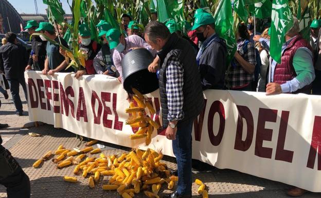 El campo leonés alza la voz en Madrid en defensa del cultivo del maíz