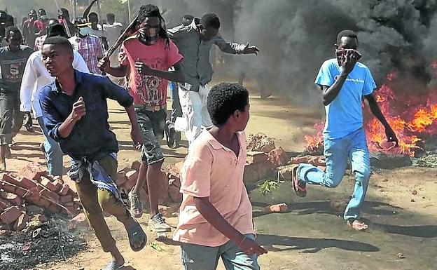 Protestas contra el golpe de Estado en Sudán./AFp