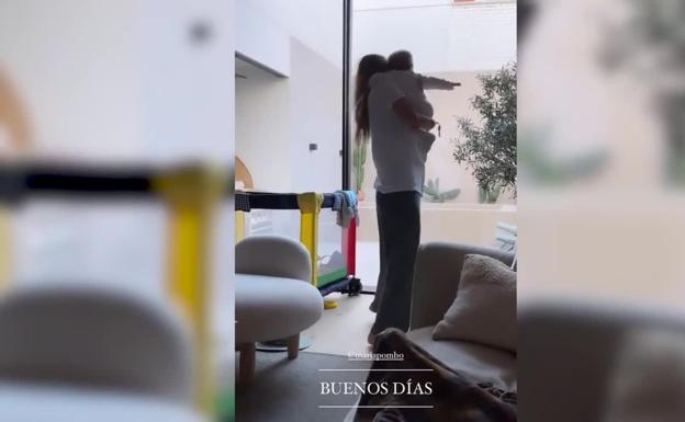 Así da los buenos días María Pombo a su hijo Martín