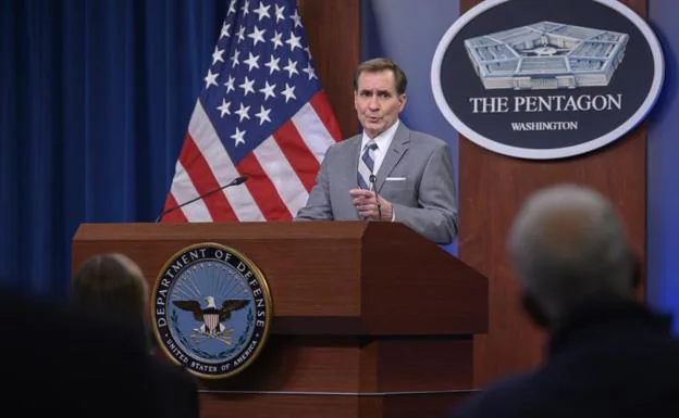 El secretario de prensa del Pentágono, John Kirby, en una conferencia de prensa /EP