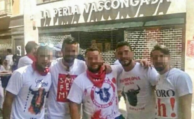 Los cinco condenados por agresión sexual conocidos como 'la manada de Pamplona'./R. C.