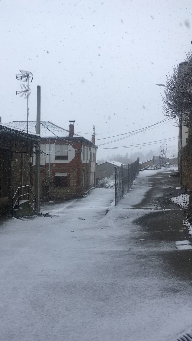 Los primeros copos de nieve en León