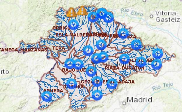 La CHD mantiene «especial vigilancia» en los ríos ante la subida de temperaturas y el deshielo