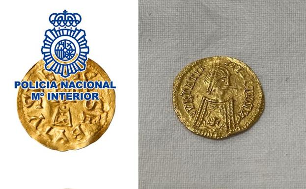 La Policía recupera dos monedas visigodas de gran valor histórico