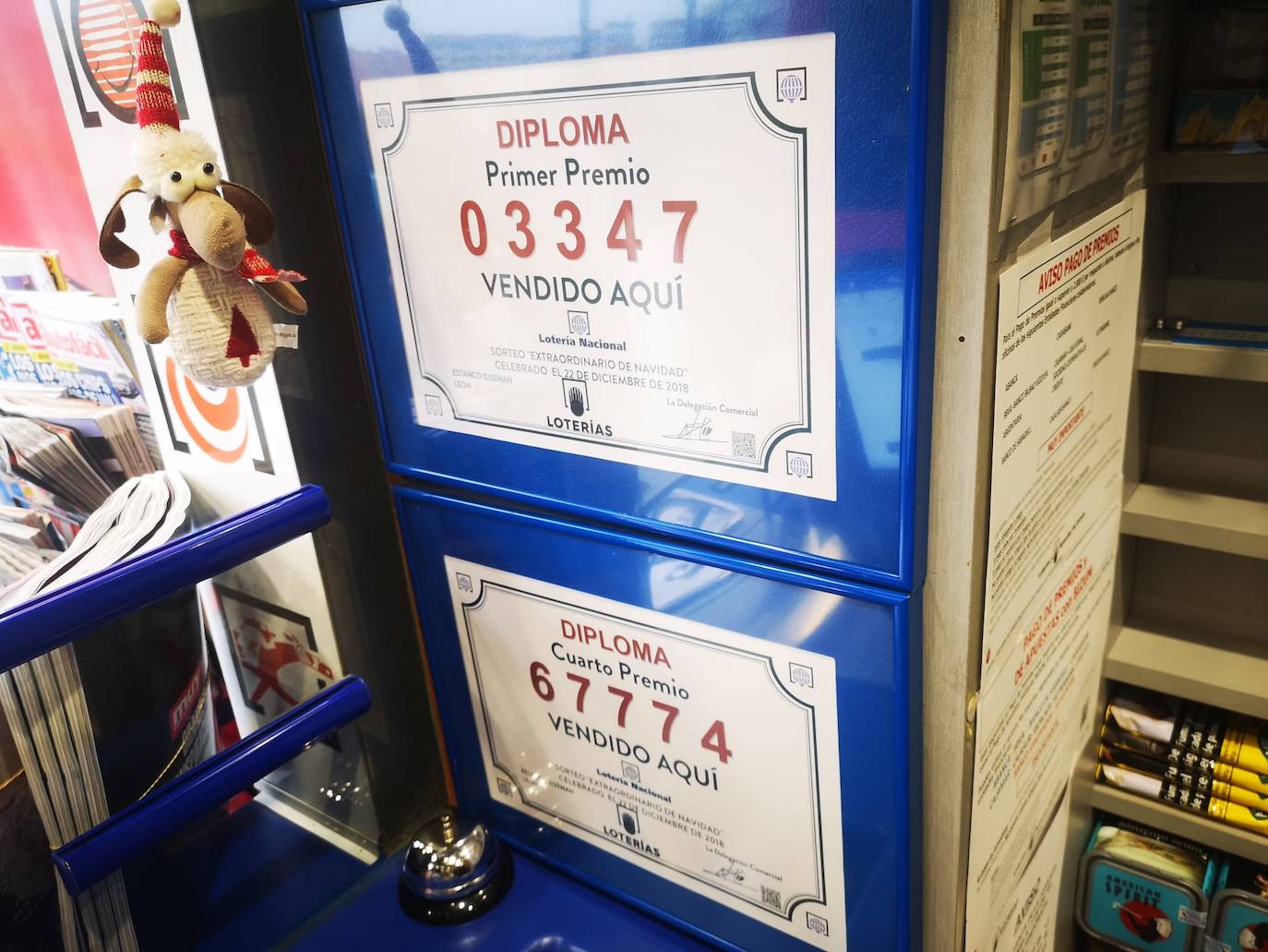 Cuarto premio de la Lotería de Navidad en León