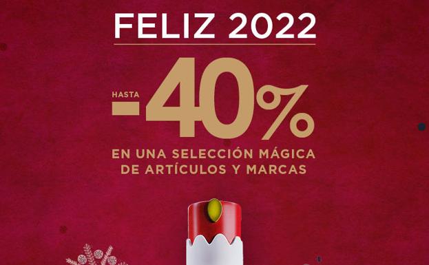 El Corte Inglés celebra el 2022 con descuentos de hasta el 40% en una selección de artículos y marcas