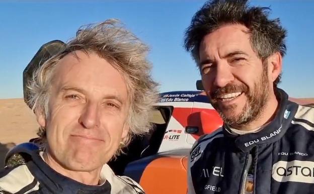 Calleja 'tira de asfalto' en la cuarta etapa del Dakar