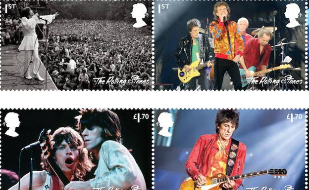 Sellos de la empresa británica de correos Royal Mail dedicados a los 60 años de los Rolling Stones./REUTERS