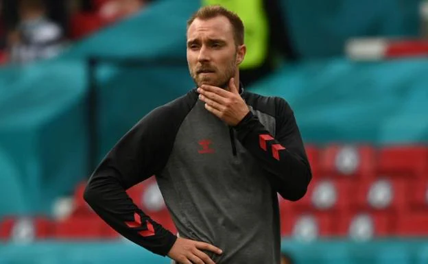 Christian Eriksen, antes del partido de la Eurocopa en el que sufrió el colapso. /Jonathan Nackstrand (Afp)