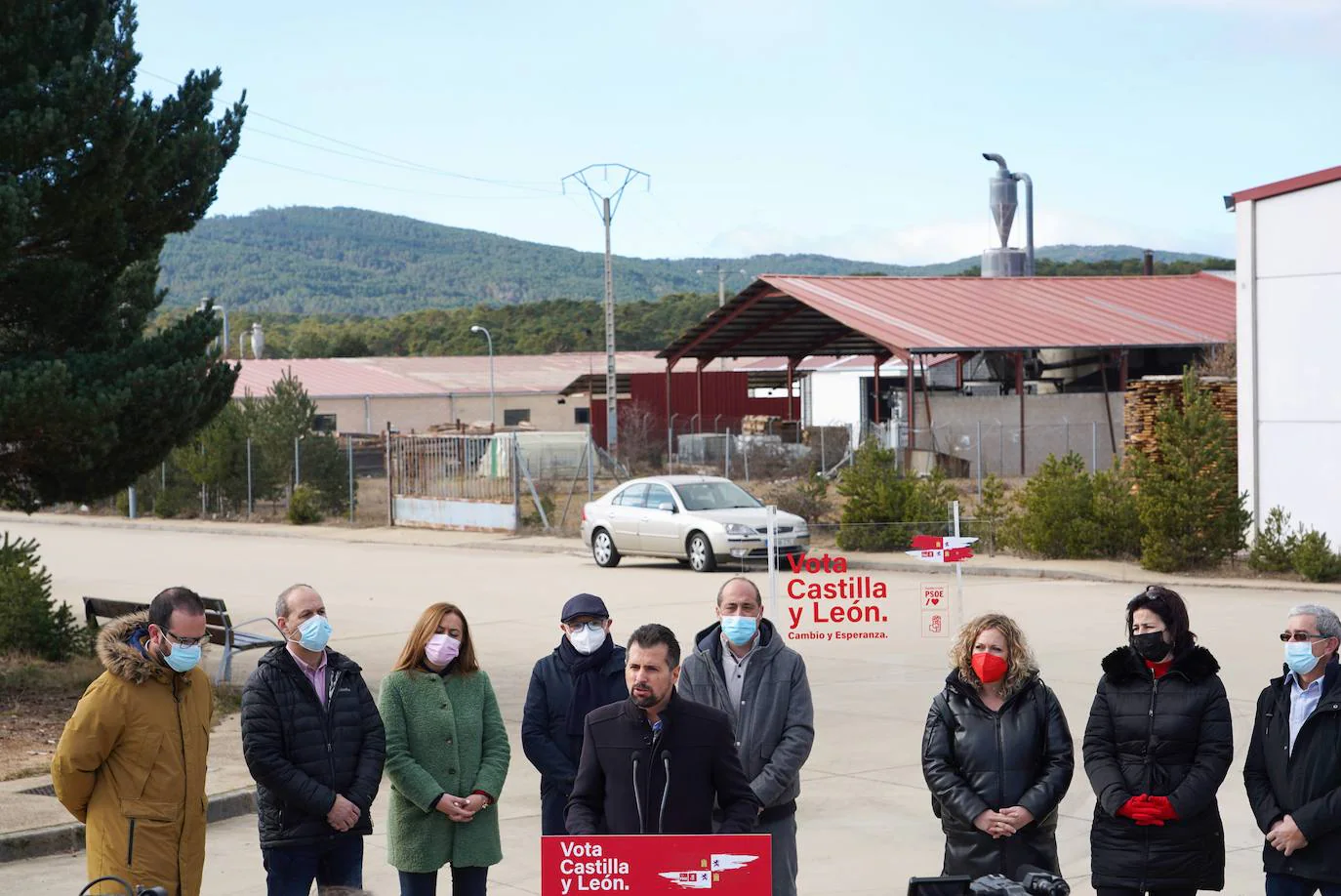 El candidato del PSOE a la Junta visita Soria
