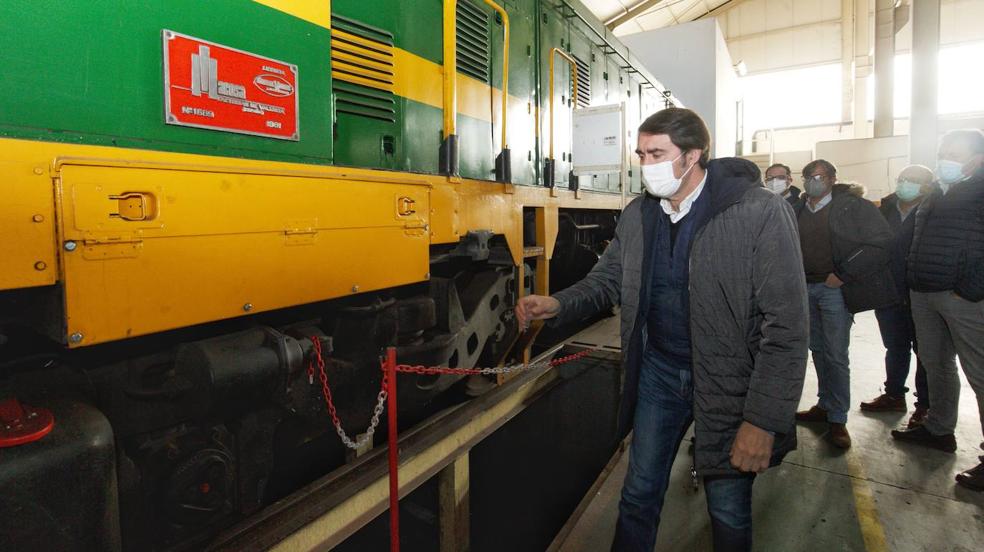 Visita de la candidatura del PP de León a los talleres ferroviarios del Ponfeblino