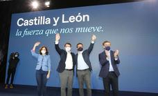 El candidato del Partido Popular a la Presidencia de la Junta, Alfonso Fernández Mañueco, participa en un acto público en Valladolid con los presidentes autonómicos del PP