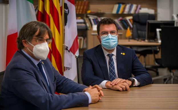 Puigdemont exige a Aragonès que no negocie su causa judicial con Sánchez