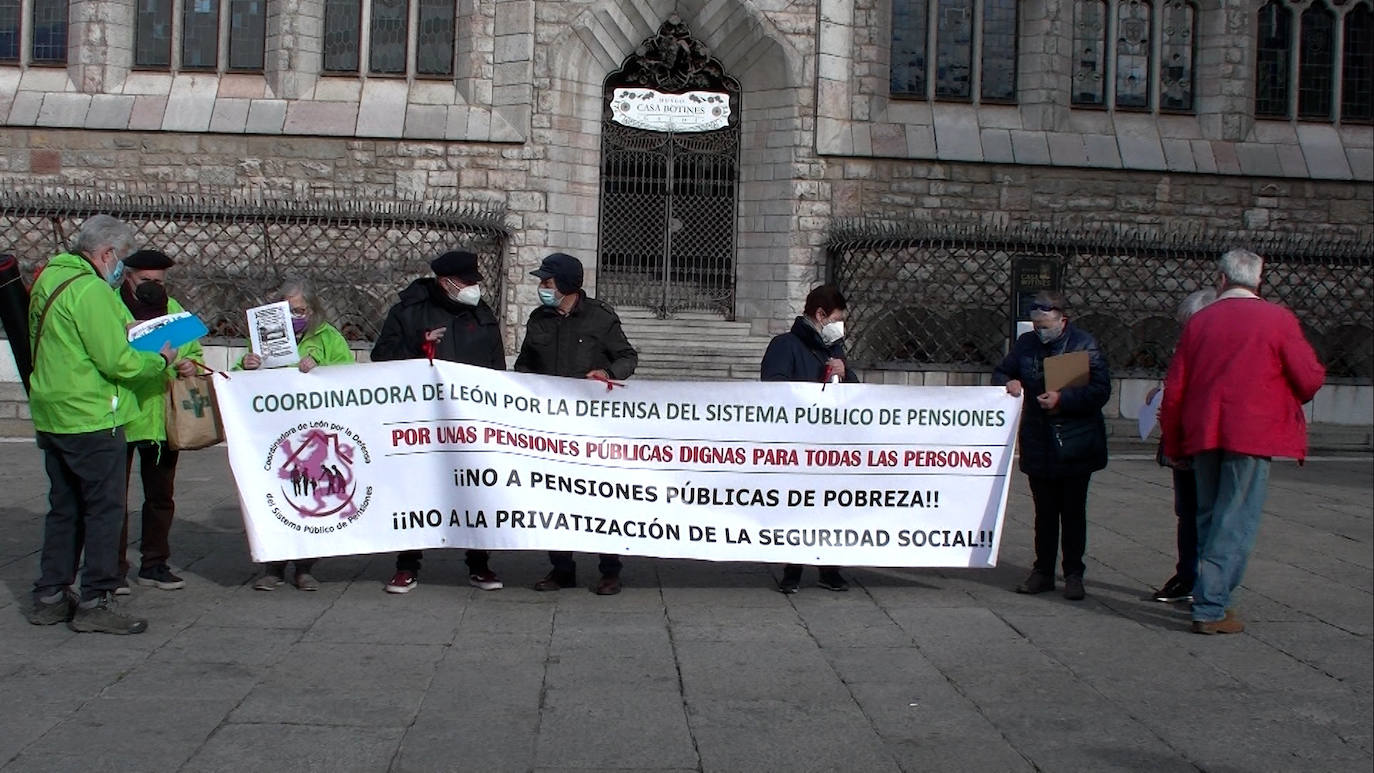 Los pensionistas se concentran en León