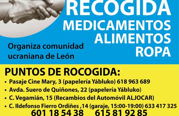 Recogida de medicamentos y alimentos para enviar a Ucrania