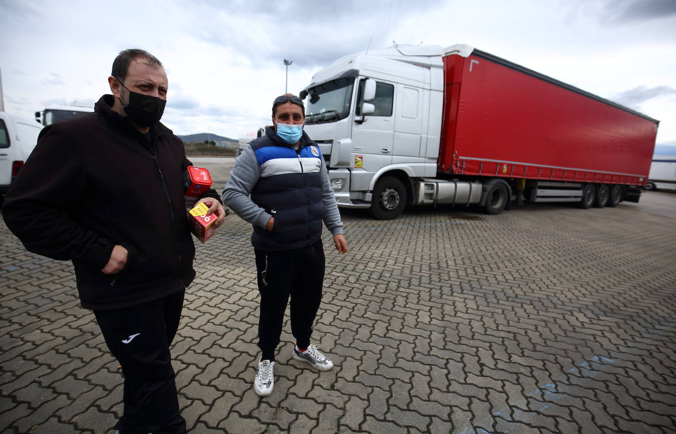 Huelga de camioneros en el Bierzo