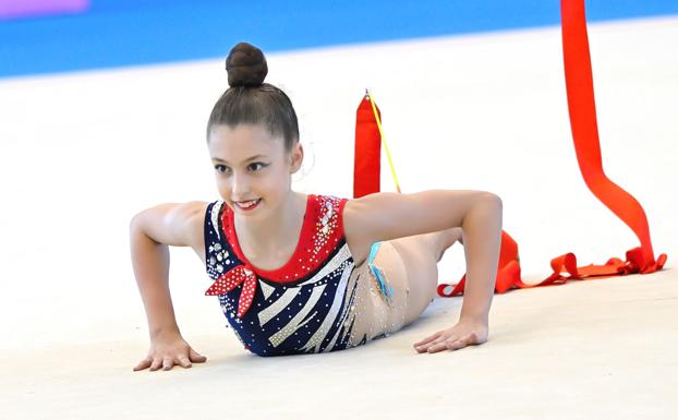 La gimnasta del Ritmo Sofía Arimón entra en la pelea por estar en el Europeo Júnior