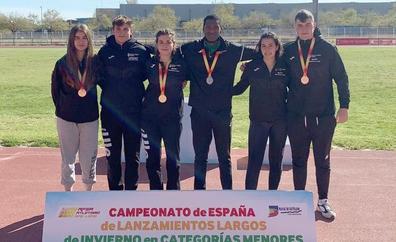 Cuatro medallas para el Universidad de León Sprint Atletismo en el Campeonato de España de lanzamientos largos