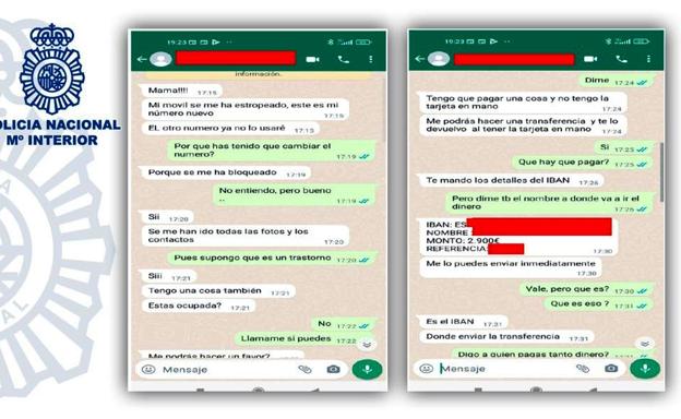 Detectada una nueva estafa a través de WhatsApp en la que simulan ser un familiar en apuros