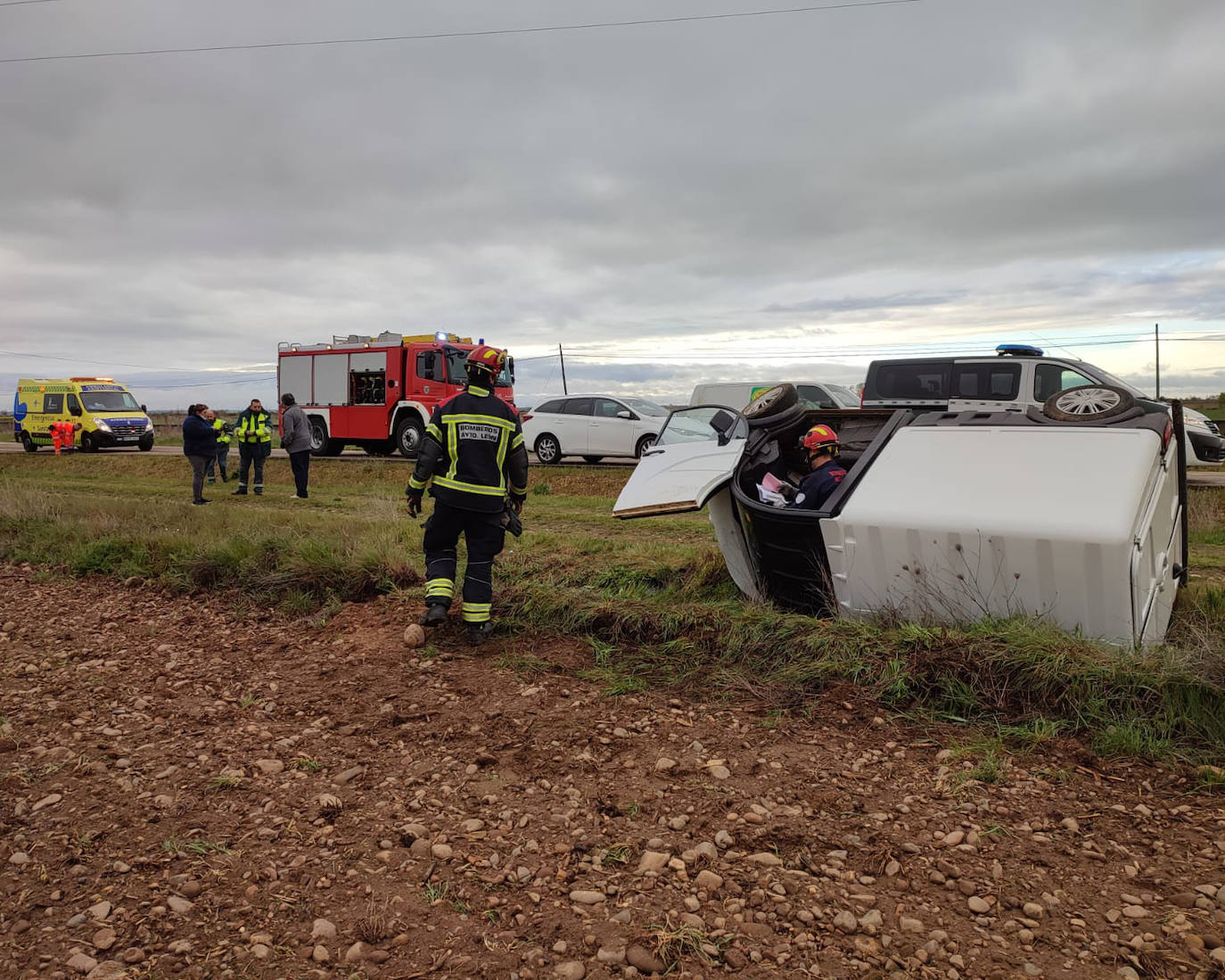 La Guardia Civil excarcela a un hombre tras sufrir un accidente entre Mansilla de las Mulas y Villacelama