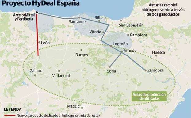 Un gasoducto entre León y Gijón para convertir a la provincia en motor del 'hidrógeno verde'