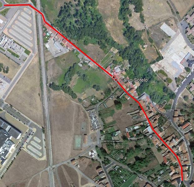 La calle Calvo Sotelo de Armunia quedará cortada al tráfico por obras durante al menos dos meses