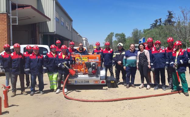 La Bañeza celebra un curso básico de extinción de incendios