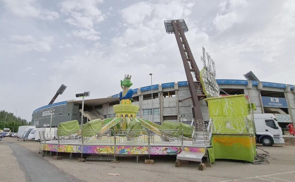 El recinto ferial de León comienza a crecer para las fiestas de San Juan y San Pedro
