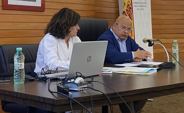 Faustino Sánchez, durante la reunión mantenida con motivo del inicio del periodo de altos desplazamientos. 