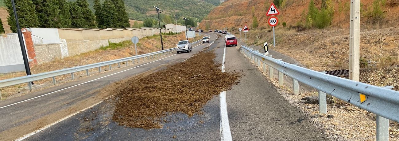 El estiércol, en la carretera