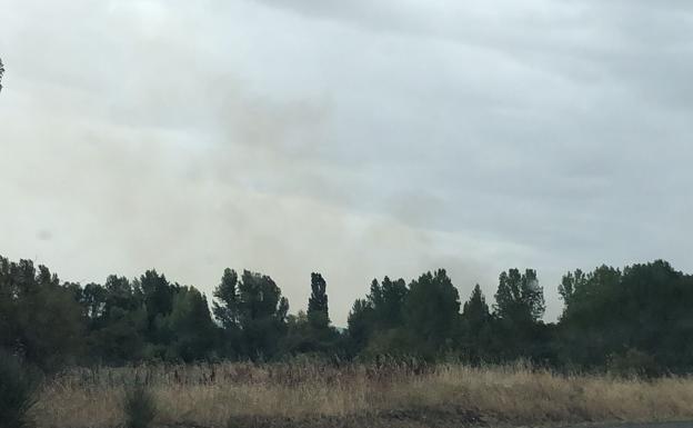 Varios medios intervienen en la extinción de un incendio en Villaquilambre