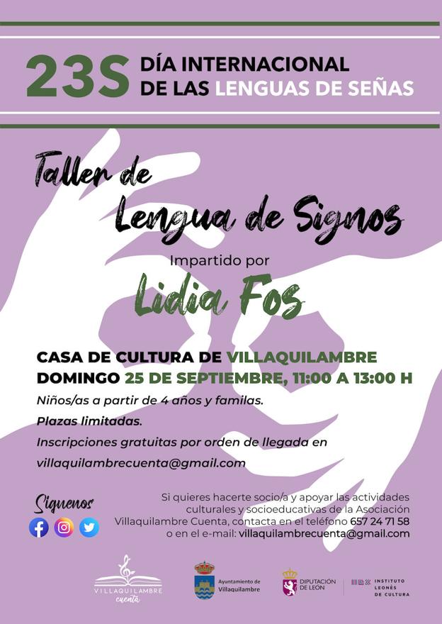 La Asociación Villaquilambre Cuenta organia un taller de lenguaje de signos