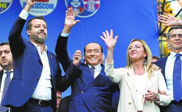 Meloni, Salvini y Berlusconi prometen 5 años de estabilidad en Italia