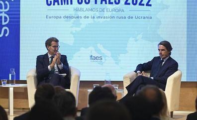 Feijóo se ve presidente y abraza la gestión de Aznar contra la crisis